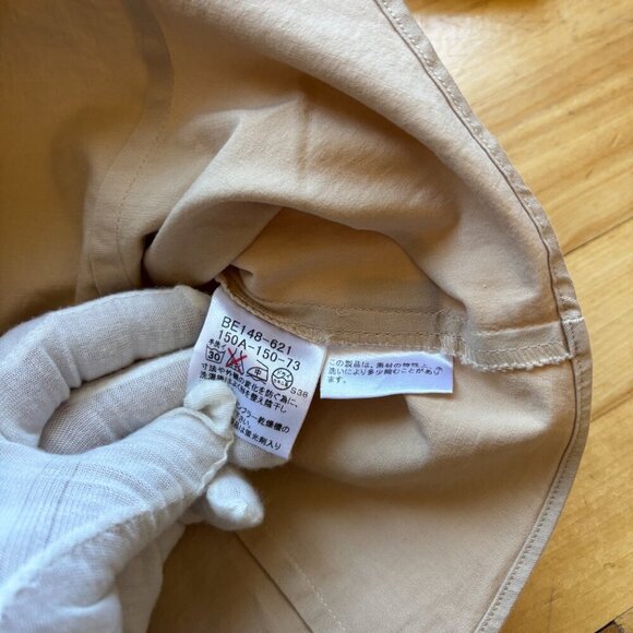 Burberry London Girls Beige Plaid Cuff Button-Up Shirt Size 150A (US 12-13Y) - Picture 9 of 11